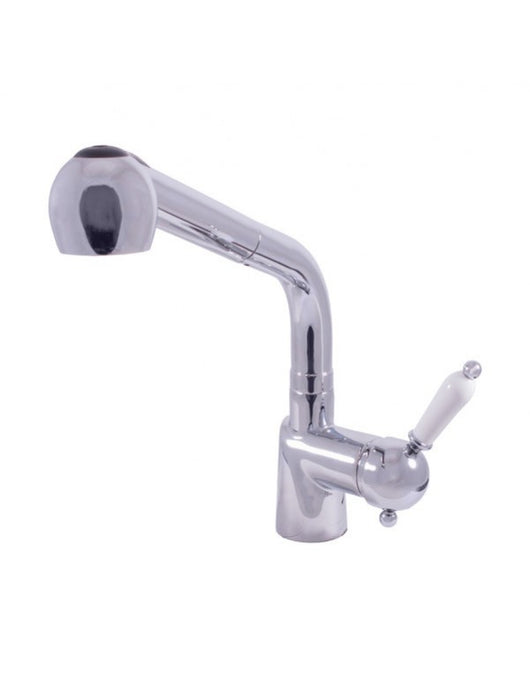 LABE miscelatore lavello in ottone cromato con manico in ceramica