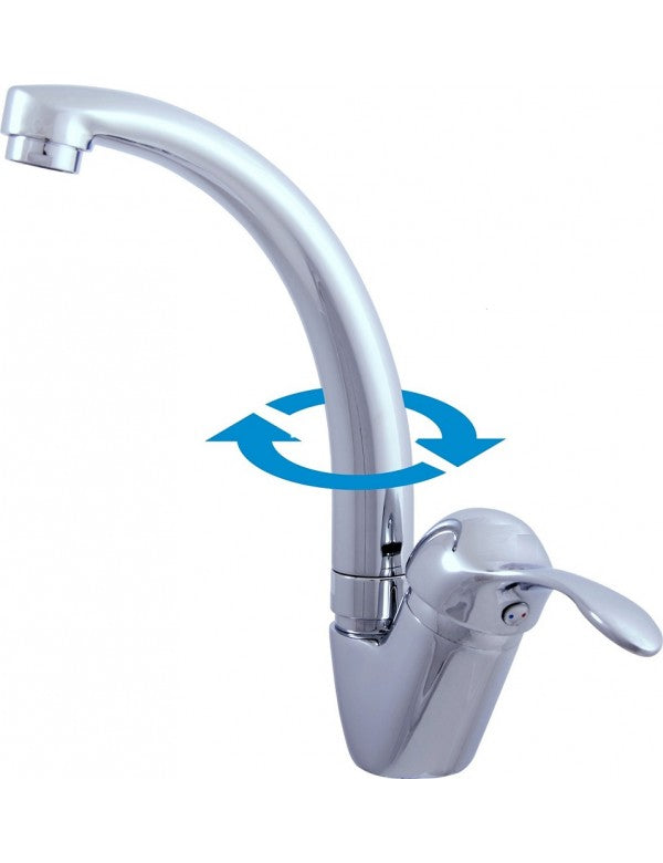 Miscelatore lavello girevole LABE in ottone cromato