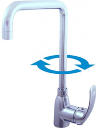 Miscelatore lavello girevole MISSISSIPI in ottone cromato