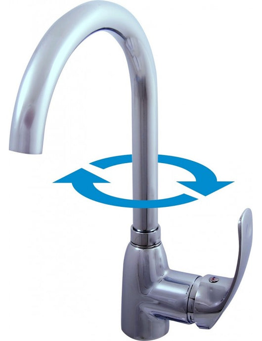 MISSISSIPI miscelatore lavello girevole in ottone cromato