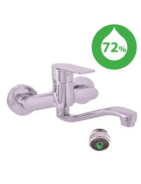 Miscelatore economico per lavello VLTAVA con bocca lunga in ottone cromato