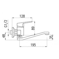 Miscelatore economico per lavello VLTAVA con bocca lunga in ottone cromato