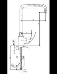 Miscelatore lavello girevole MISSISSIPI in ottone cromato