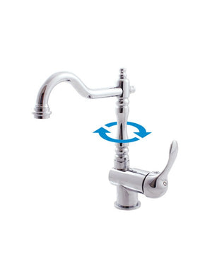 Miscelatore lavabo retrò LABE in ottone cromato