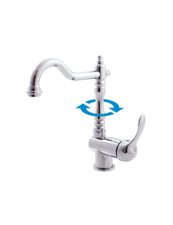 Miscelatore lavabo retrò LABE in ottone cromato