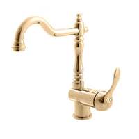 Miscelatore per lavello retrò LABE in ottone placcato oro