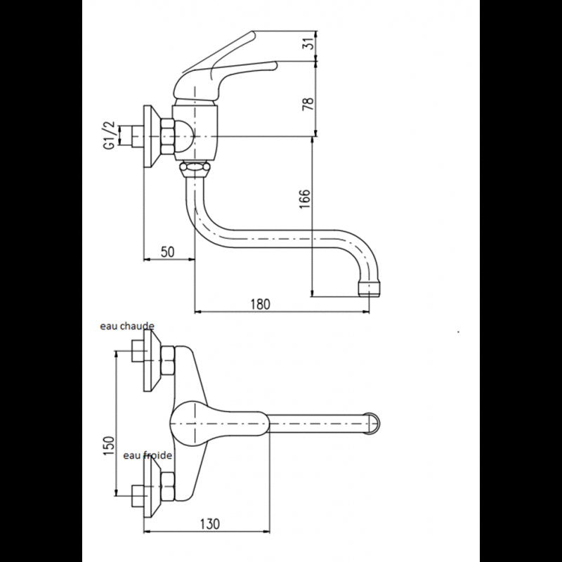 SAZAVA miscelatore lavello girevole in ottone cromato