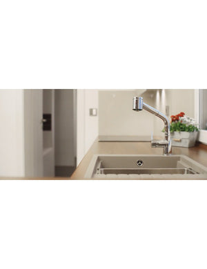 SEINA miscelatore lavello con doccetta estraibile ottone cromato