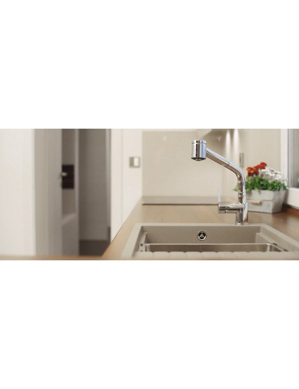 SEINA miscelatore lavello con doccetta estraibile ottone cromato