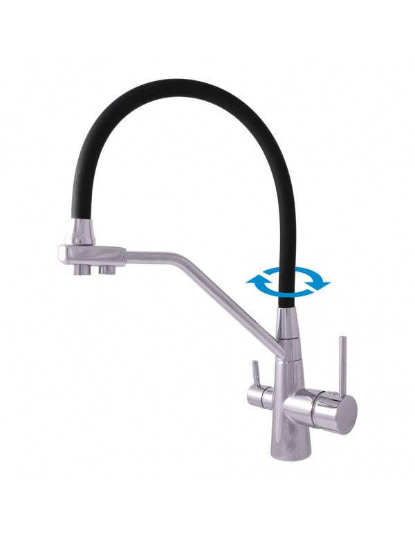 Miscelatore lavello SEINA con separatore acqua potabile H.44 cm