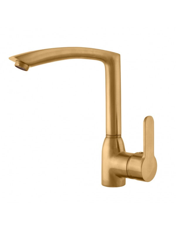 Miscelatore lavello girevole ZAMBEZE in ottone placcato oro spazzolato