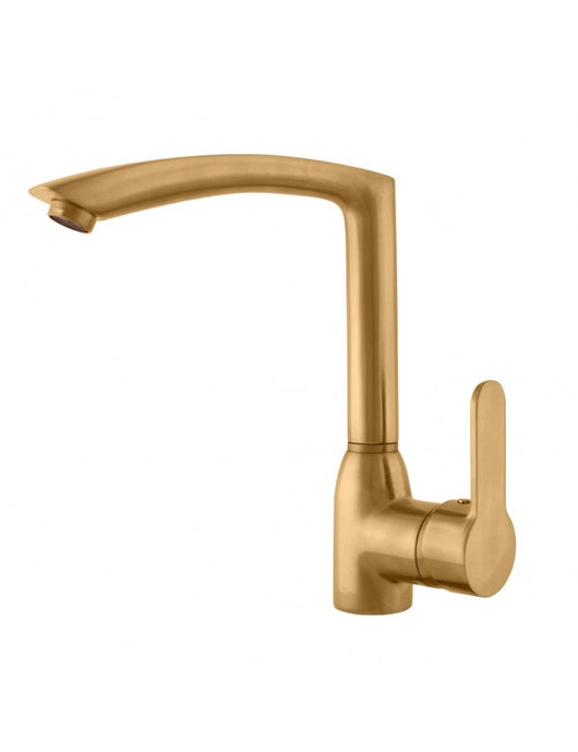 Miscelatore lavello girevole ZAMBEZE in ottone placcato oro spazzolato