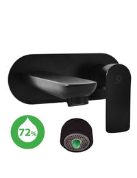 Miscelatore lavabo a parete VLTAVA in ottone nero