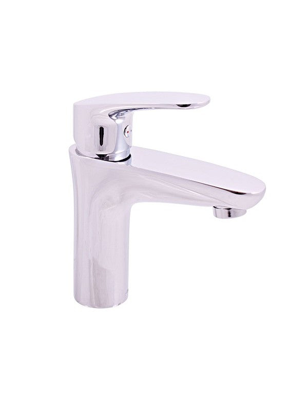 Miscelatore lavabo AMUR in ottone cromato senza sifone