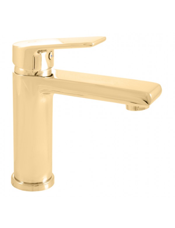 Miscelatore lavabo COLORADO in ottone dorato senza sifone H. 16,2cm