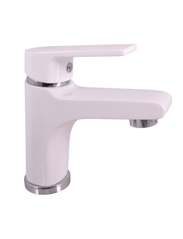 Miscelatore lavabo COLORADO in ottone bianco senza sifone