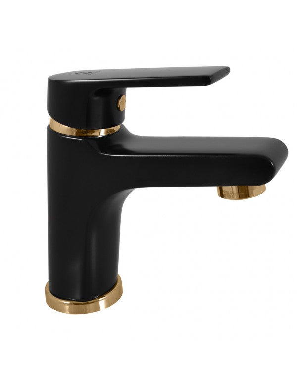 Miscelatore lavabo COLORADO in ottone nero oro senza sifone