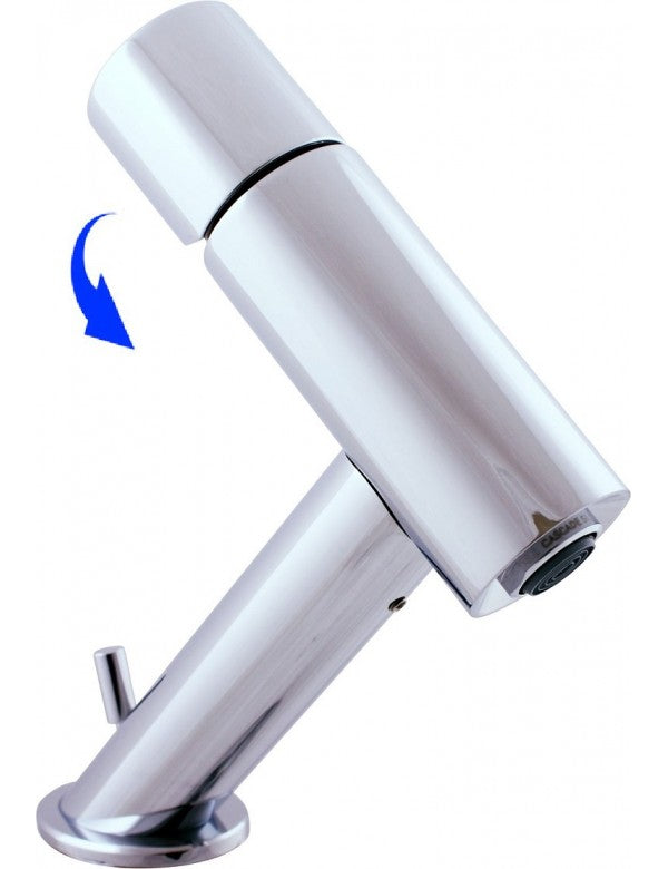 SEINA miscelatore lavabo design con sifone in ottone cromato