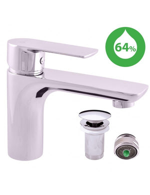 Miscelatore lavabo economico VLTAVA in ottone cromato con pop-up