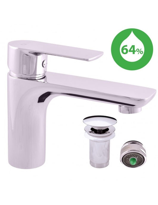 Miscelatore lavabo economico VLTAVA in ottone cromato con pop-up