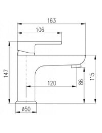 Miscelatore lavabo economico VLTAVA in ottone cromato con pop-up