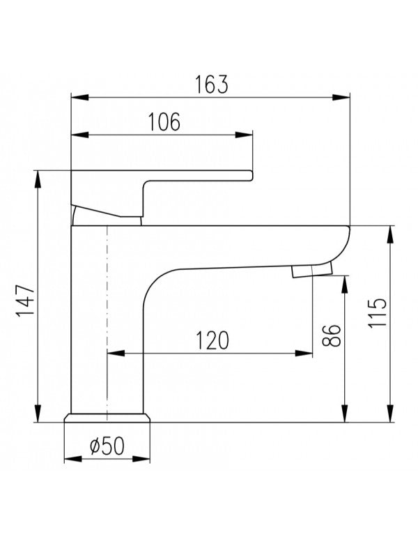 Miscelatore lavabo economico VLTAVA in ottone cromato con pop-up