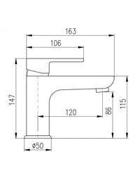 Miscelatore economico per lavabo VLTAVA in ottone cromato senza sifone