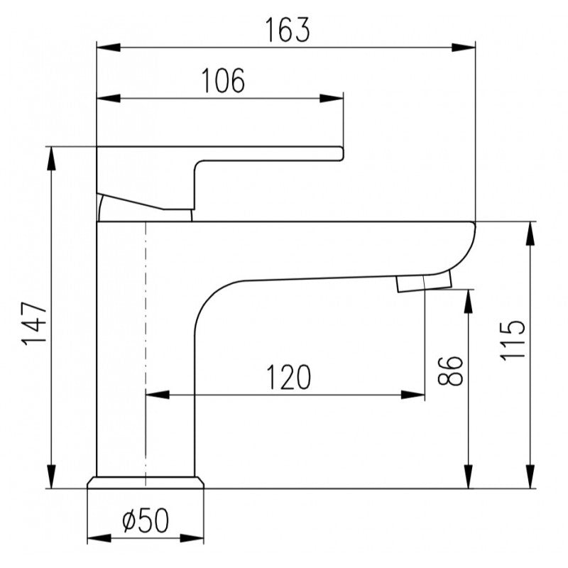 Miscelatore lavabo economico VLTAVA in ottone nero con pop-up