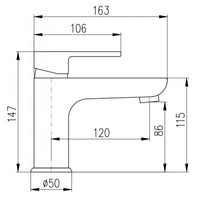 Miscelatore lavabo economico VLTAVA in ottone nero con pop-up