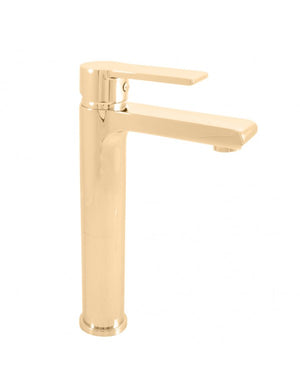 Miscelatore lavabo alto COLORADO in ottone dorato H. 26 cm