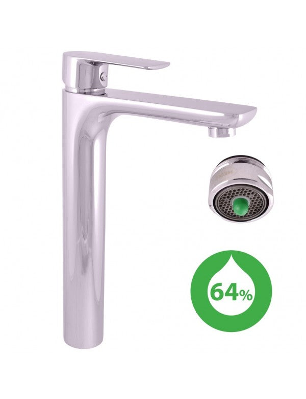 VLTAVA miscelatore lavabo alto economico in ottone cromato 31,5 cm