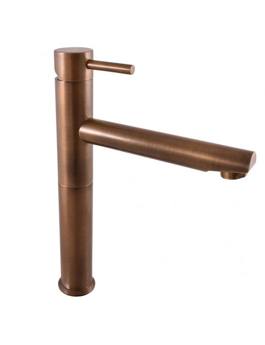 Miscelatore lavabo SEINA alto 30,6 cm in ottone spazzolato