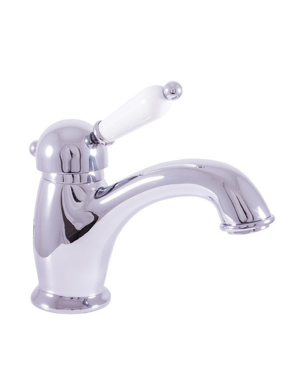 LABE miscelatore lavabo in ottone cromato con manico in ceramica senza sifone