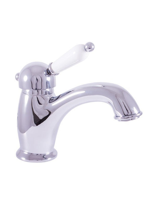 LABE miscelatore lavabo in ottone cromato con manico in ceramica senza sifone