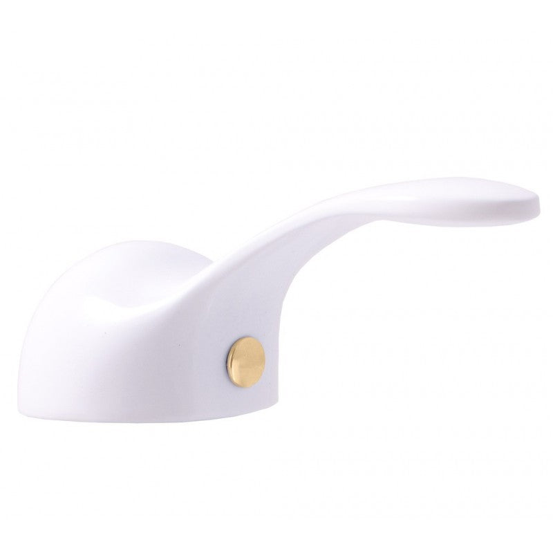LABE miscelatore lavabo, ottone placcato oro, bianco lucido