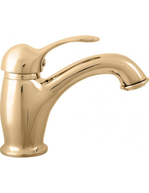 Miscelatore lavabo LABE in ottone dorato senza sifone