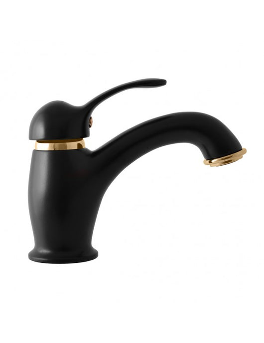 LABE miscelatore lavabo in ottone placcato oro nero opaco