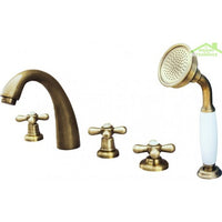 Miscelatore lavabo LABE in ottone nero con maniglia in ceramica