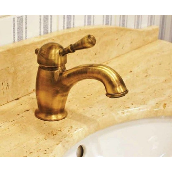 LABE miscelatore lavabo in ottone spazzolato senza sifone