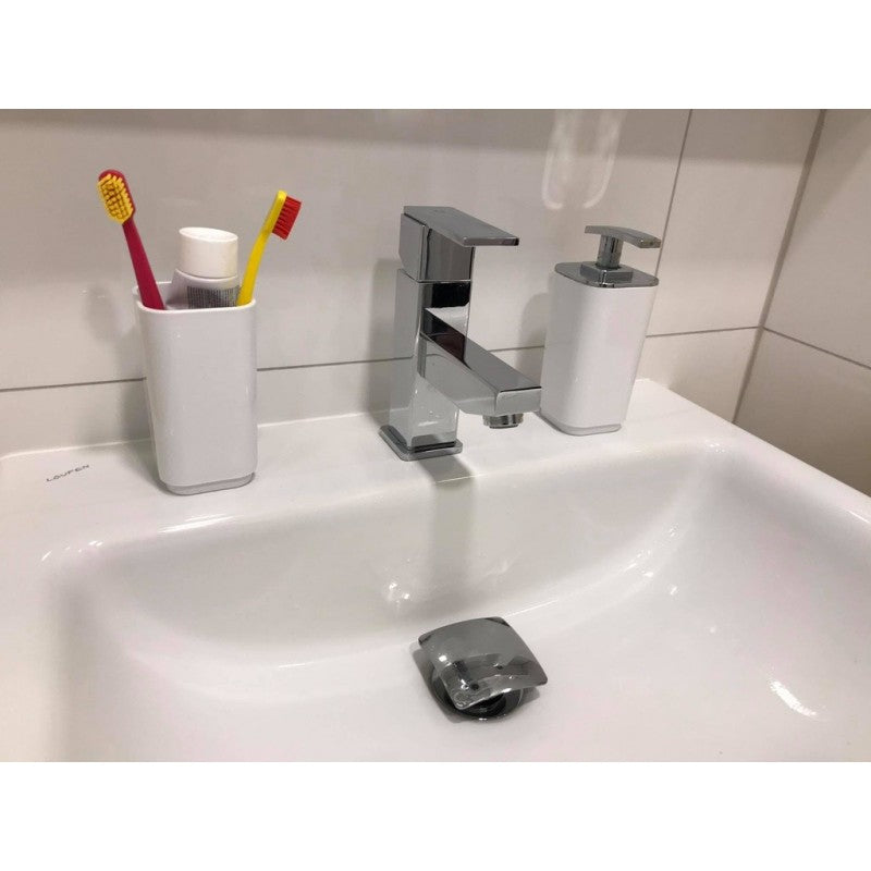 Miscelatore lavabo LOIRA in ottone cromato senza sifone