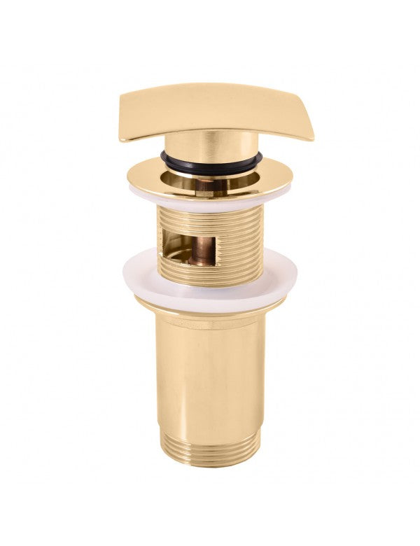 Miscelatore lavabo LOIRA con sifone in ottone dorato