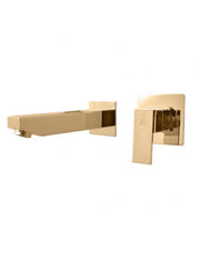Miscelatore lavabo incasso a parete LOIRA in ottone dorato