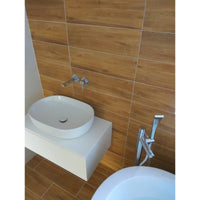 SEINA miscelatore lavabo incasso a parete ottone cromato ⌀ 8cm