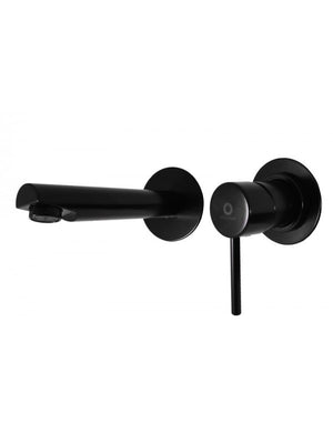 SEINA miscelatore lavabo incasso a parete in ottone nero ⌀ 8cm