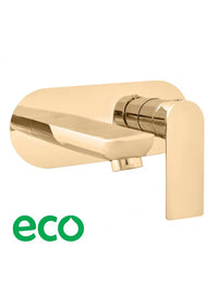 Miscelatore lavabo NIL a parete in ottone dorato