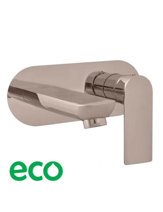 NIL miscelatore lavabo a parete in metallo lucido ottone grigio