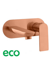 NIL miscelatore lavabo a parete in ottone oro rosa spazzolato