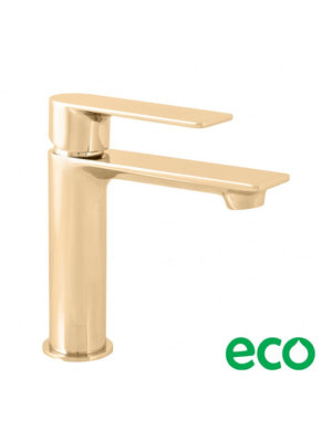 Miscelatore lavabo NIL in ottone dorato senza sifone