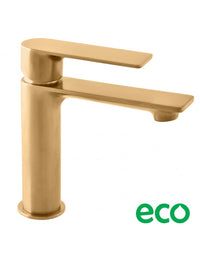 Miscelatore lavabo NIL in ottone oro rosa spazzolato senza sifone