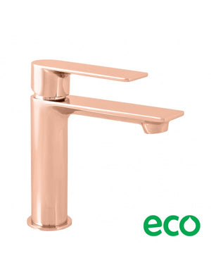Miscelatore lavabo NIL in ottone oro rosa lucido senza sifone
